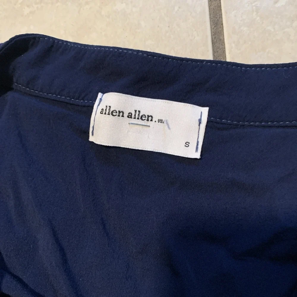 Allen Allen Women's Small Blue Long Sleeve Casual Dress Shirt - Picture 2 of 2